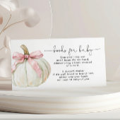 Pumpkin & Pink Bow Books for Baby Card Begleitkarte