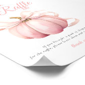 Pumpkin Pink Bow Diaper Raffeltisch Schilderposter Poster (Ecke)