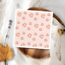 Pumpkin Pink Bow Girl Babydusche