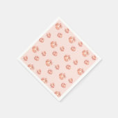 Pumpkin Pink Bow Girl Babydusche Serviette (Ecke)