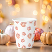 Pumpkin Pink Bow Moderne Babydusche Pappbecher