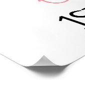 Pumpkin Pink Floral 1. Geburtstag Begrüßungszeiche Poster (Ecke)