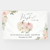 Pumpkin Pink Floral Baby Dusche Willkommen Banner (Horizontal)