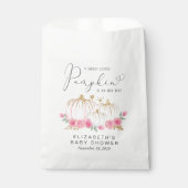 Pumpkin Pink Floral Baby Girl Dusche Geschenktütchen (Vorderseite)