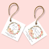 Pumpkin Pink Floral Girl Babydusche Danke Geschenkanhänger