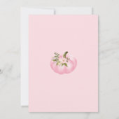 Pumpkin Pink Floral Time Kapselfallkarte Einladung (Rückseite)