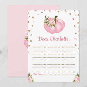 Pumpkin Pink Floral Time Kapselfallkarte Einladung