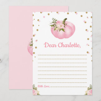 Pumpkin Pink Floral Time Kapselfallkarte Einladung