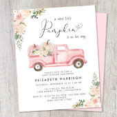 Pumpkin Pink Floral Truck Baby Girl Dusche einlade