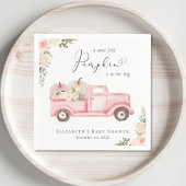 Pumpkin Pink Floral Truck Baby Girl Dusche Serviette