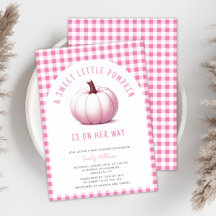 Pumpkin Pink Gingham Kariert Baby Girl Baby Dusche