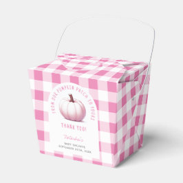 Pumpkin Pink Gingham Kariert Baby Girl Baby Dusche Geschenkschachtel