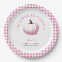 Pumpkin Pink Gingham Kariert Baby Girl Baby Dusche