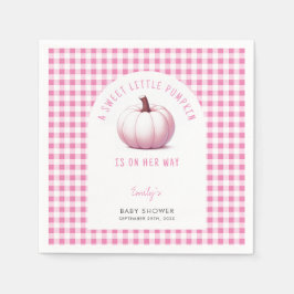 Pumpkin Pink Gingham Kariert Baby Girl Baby Dusche Serviette