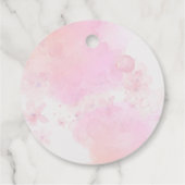 Pumpkin Pink Gold Floral Fall Girl Geschenkanhänger (Rückseite)