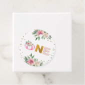 Pumpkin Pink Gold Floral Fall Girl Geschenkanhänger (Beispiel)