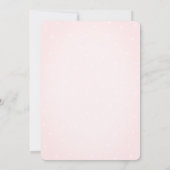 Pumpkin Pink Roses Polka Dots Baby Dusche Einladung (Rückseite)