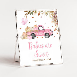 Pumpkin Pink Truck Babies sind Sweet Baby Dusche Poster