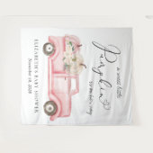 Pumpkin Pink Truck Baby Dusche Foto Hintergrund Wandteppich (Vorderseite (Horizontal))