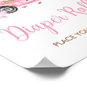 Pumpkin Pink Truck Diaper Raffle Baby Dusche Poster (Ecke)