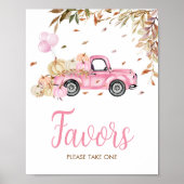 Pumpkin Pink Truck Lieblings Kinderdusche Poster (Vorne)
