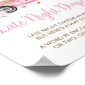 Pumpkin Pink Truck Spate Night Diapers Babydusche Poster (Ecke)