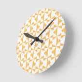 Pumpkin Pinwheels Runde Wanduhr (Winkel)