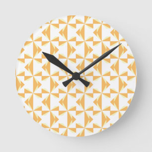 Pumpkin Pinwheels Runde Wanduhr