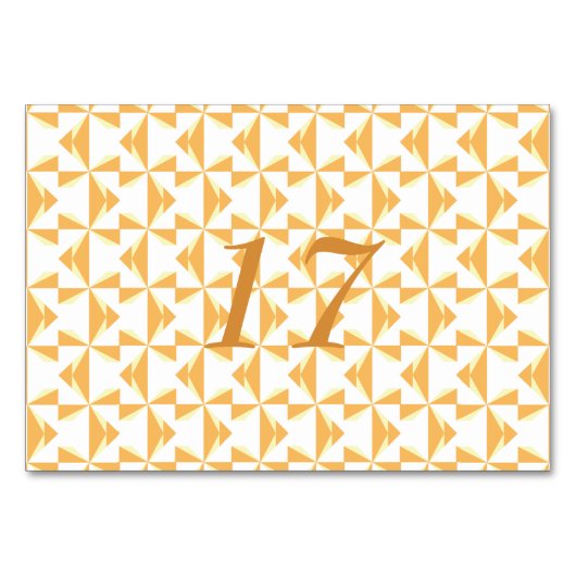 Pumpkin Pinwheels Tischnummer (Vorderseite)