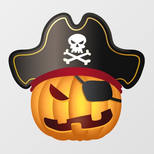 Pumpkin Pirate Fensteraufkleber (Blatt)