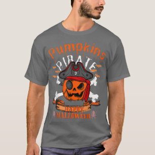 Pumpkin Pirate Happy Halloween, Spaß Horror Party T-Shirt