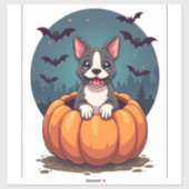 Pumpkin Pitbull Smile Aufkleber (Blatt)