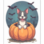 Pumpkin Pitbull Smile Aufkleber (Vorderseite)