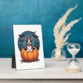 Pumpkin Pitbull Smile Fotoplatte (Seite)