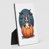 Pumpkin Pitbull Smile Fotoplatte (Seite)