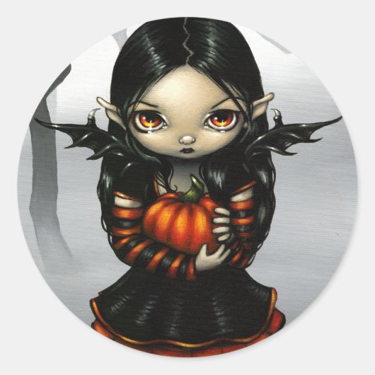 "Pumpkin Pixie"-Aufkleber Runder Aufkleber (Vorderseite)