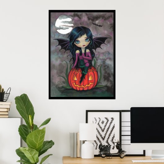 Pumpkin Pixie Halloween Niedlich Vampire Poster (Heimbüro)