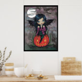 Pumpkin Pixie Halloween Niedlich Vampire Poster (Küche)