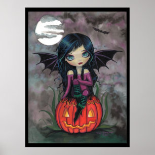 Pumpkin Pixie Halloween Niedlich Vampire Poster