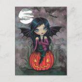 Pumpkin PIxie Halloween Postkarte (Vorderseite)