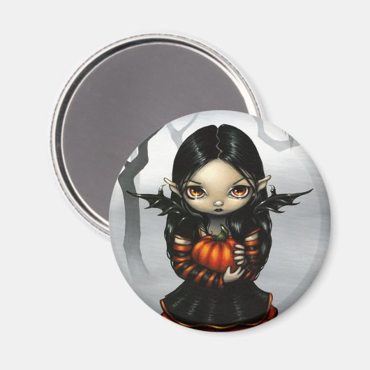 Pumpkin Pixie Magnet (Vorderseite/Rückseite)
