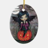 Pumpkin Pixie Niedlich Vampire Halloween Ornament (Vorne)