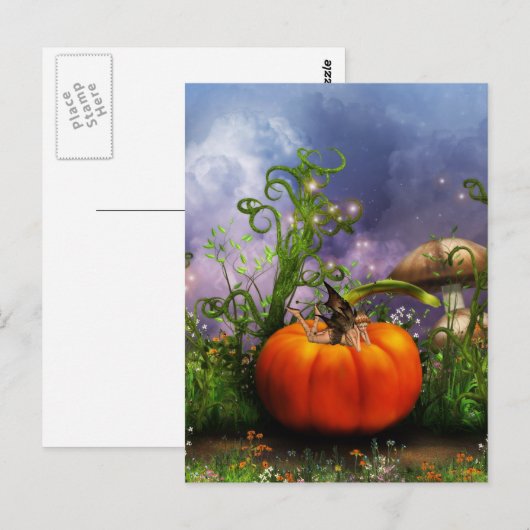 Pumpkin Pixie Postcard Postkarte (Vorne/Hinten)