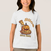 Pumpkin Pizza Party - Funny Halloween Food Design Tri-Blend Shirt (Vorderseite)