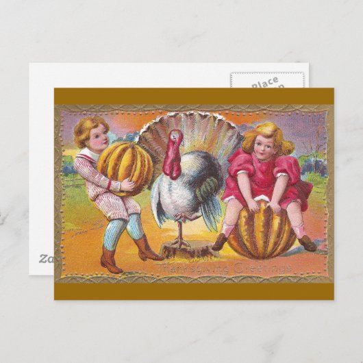 Pumpkin Play Postkarte (Vorne/Hinten)