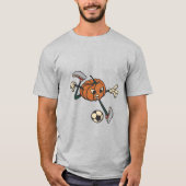 Pumpkin Playing Soccer T-Shirt (Vorderseite)