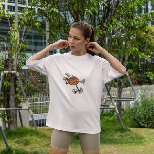 Pumpkin Playing Soccer T-Shirt