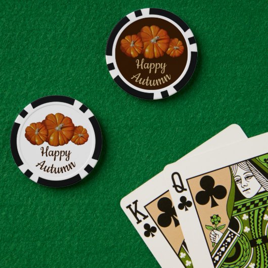 Pumpkin-Poker-Chips Pokerchips (Pokertisch (doppelt))