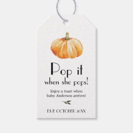 Pumpkin Pop es, wenn sie Pop Weinetikett Geschenkanhänger
