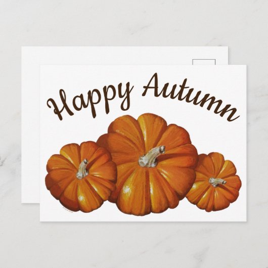 Pumpkin-Postkarte Feiertagspostkarte (Vorne/Hinten)